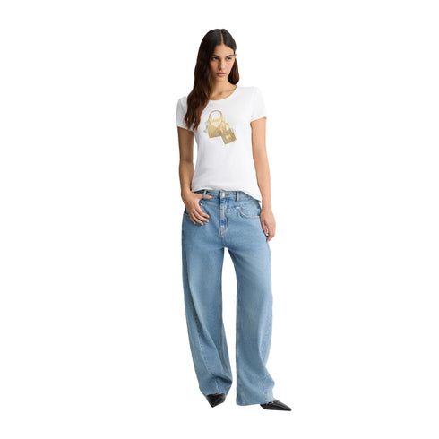 Liu Jo T-shirt T-shirt Donna girocollo con stampa strass XS - Francavilla Moda